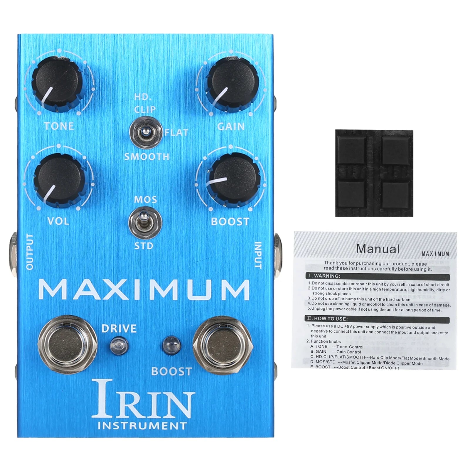 Overdrive Guitar Effect Pedal with Toggle Mode Switch I135