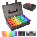 Black Monthly Pill Organizer 2 Times a Day 30 Day with Travel Case P410953