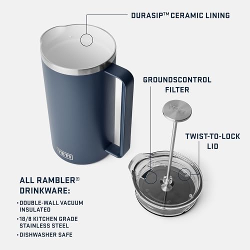 French Press Coffee Maker with GroundsControl Filter G8553
