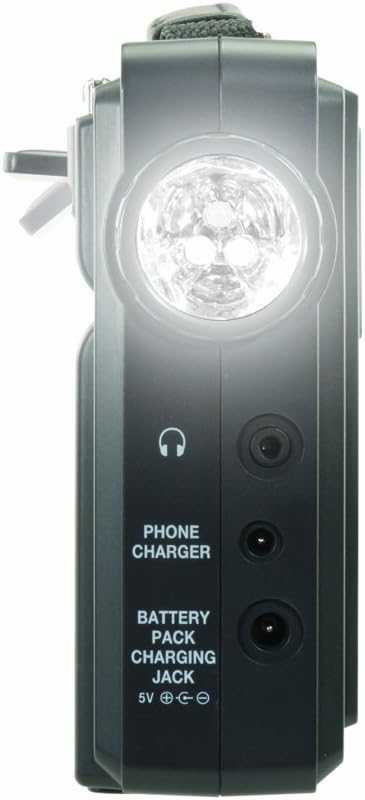 Wind Up Solar Emergency Crank Radio with AM, FM, NOAA Weather, LED Flashlight, Cellphone Charger, AC Adapter, Pack of 2 I439