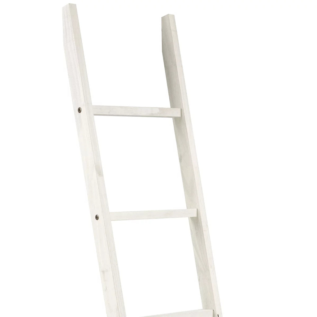 White Distressed Wood Blanket Ladder H5374