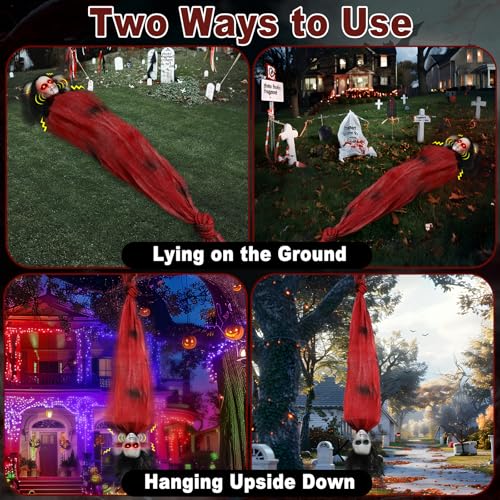 2.6 Ft Zombie Animatronics with Glowing Eye S2940