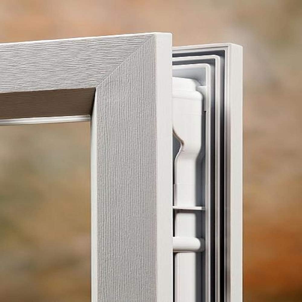 60" x 80" Fiberglass Smooth Primed Frosted Glass Prehung Front Door with Two Sidelites B661
