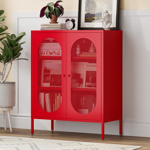 Blue 2 Door Metal Storage Cabinet with 2 Adjustable Shelves R719635