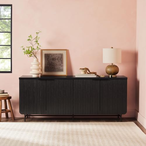 Coastal Oak 4-Door Sideboard Buffet Console I229