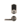 Satin Nickel Electronic Single Cylinder Deadbolt with Door Lever Combo Pack X760496