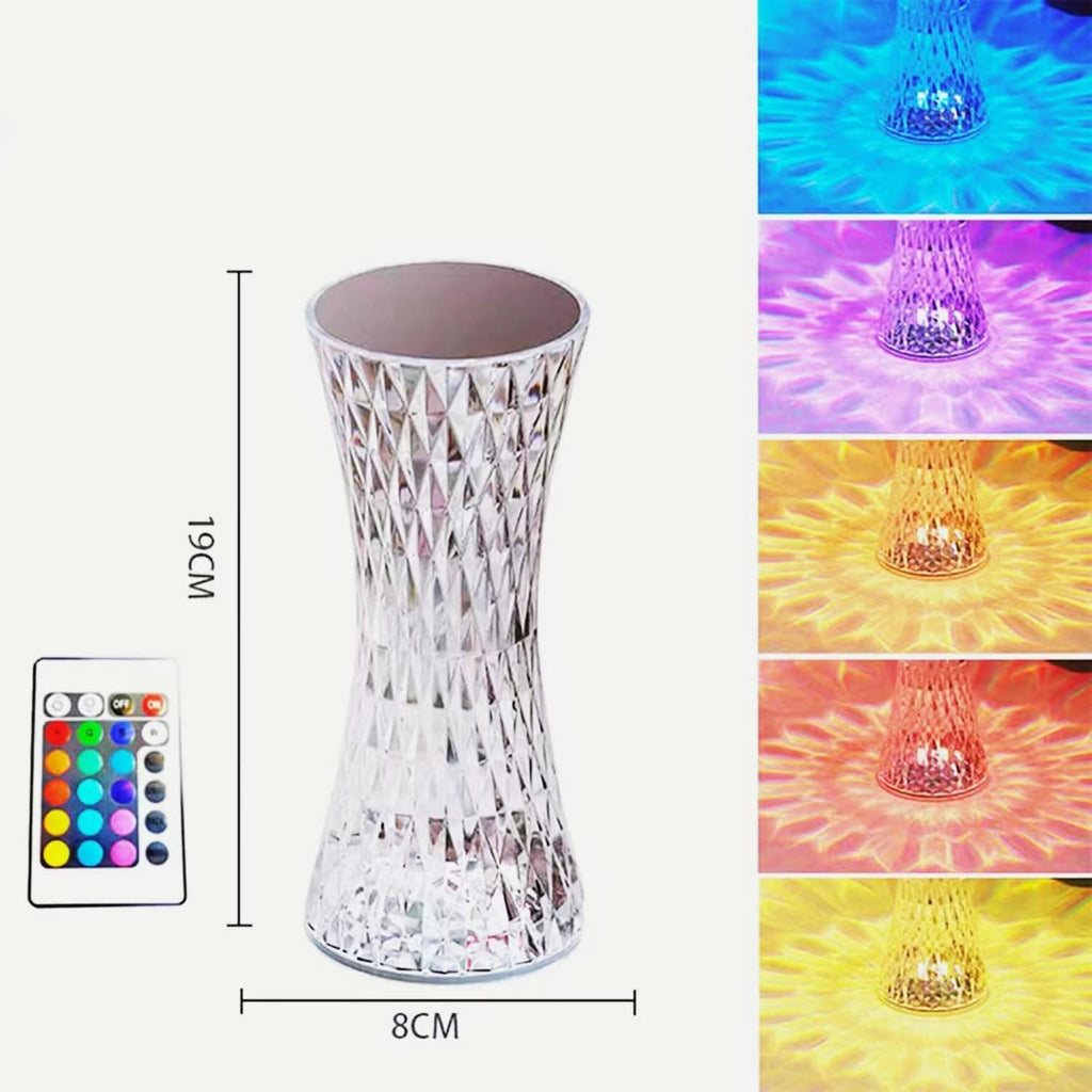 16 Color Changing Crystal Table Lamp with USB Charging P64536