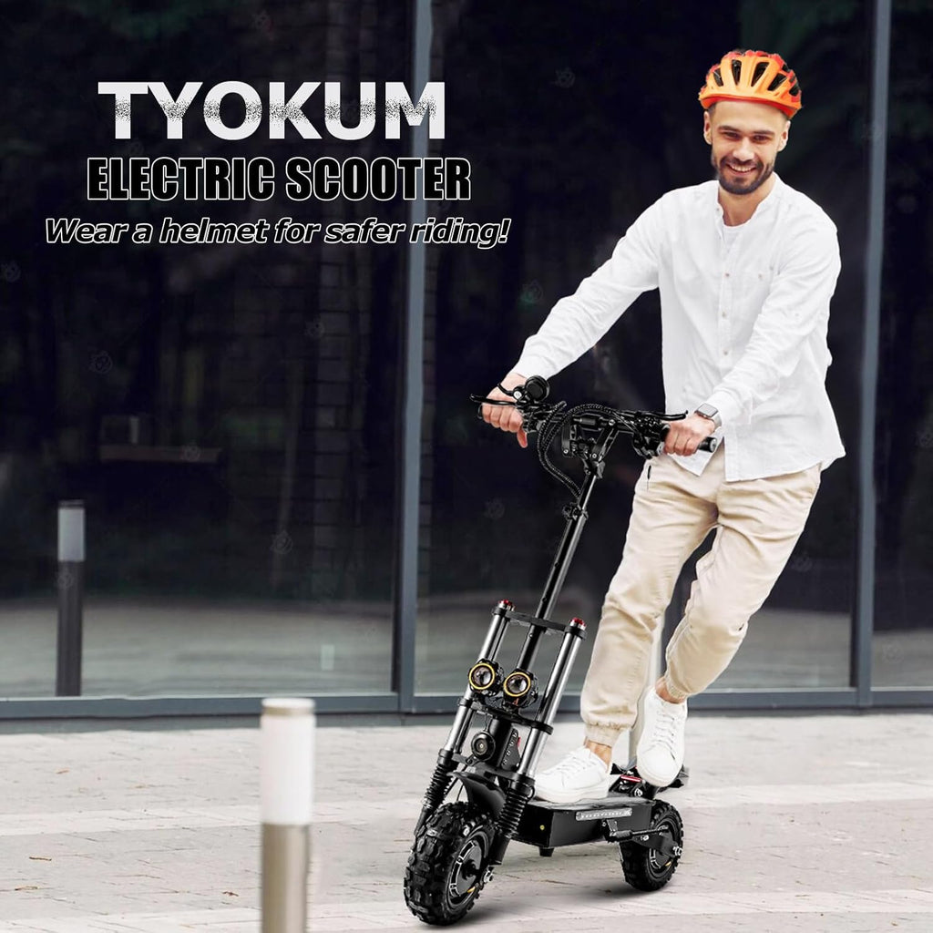 5600W Electric Scooter with Seat, 60V 35Ah, 11'' Fat Tires J825