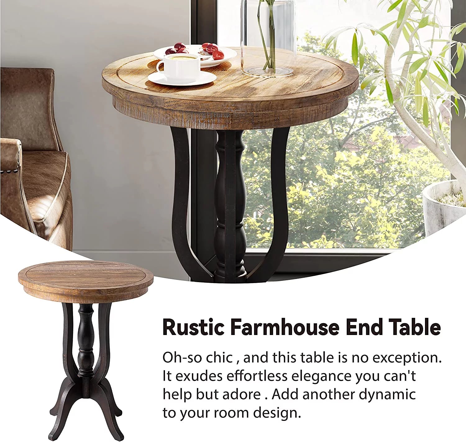 Black End Table Z165