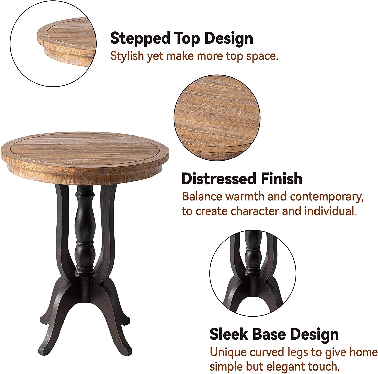 Black End Table Z165