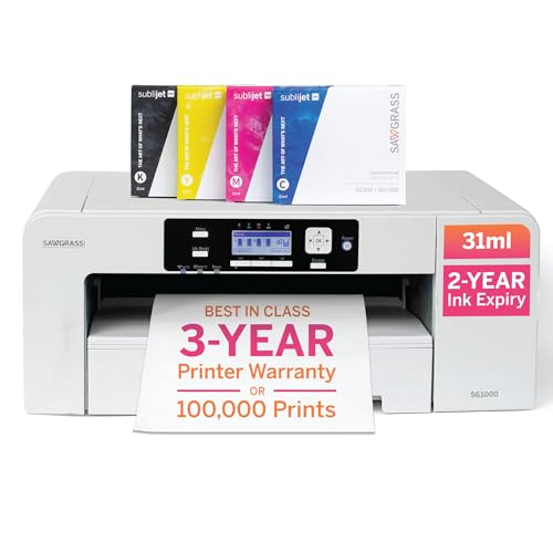 Sublimation Printer Bundle with 31mL Inks & Paper C8737