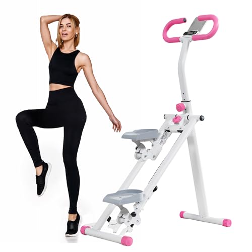 Compact Folding Cardio Climber with Adjustable Handlebar (Blue) M19431