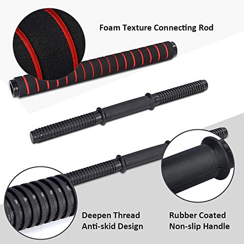 Set of 2 Adjustable Dumbbell Barbell Weight Set O57336