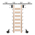 Clear Pre-Finished Maple Library Ladder Black Sliding Hook Ladder Kit with 8 ft. Rail M3902