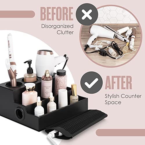 Hair Tool Organizer, 12” x 10.5”, 3 Tier, Silicone Mat D1826