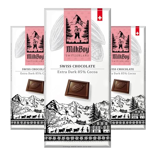85% Cocoa Swiss Dark Chocolate, 3.5 oz, 5 Pack U490