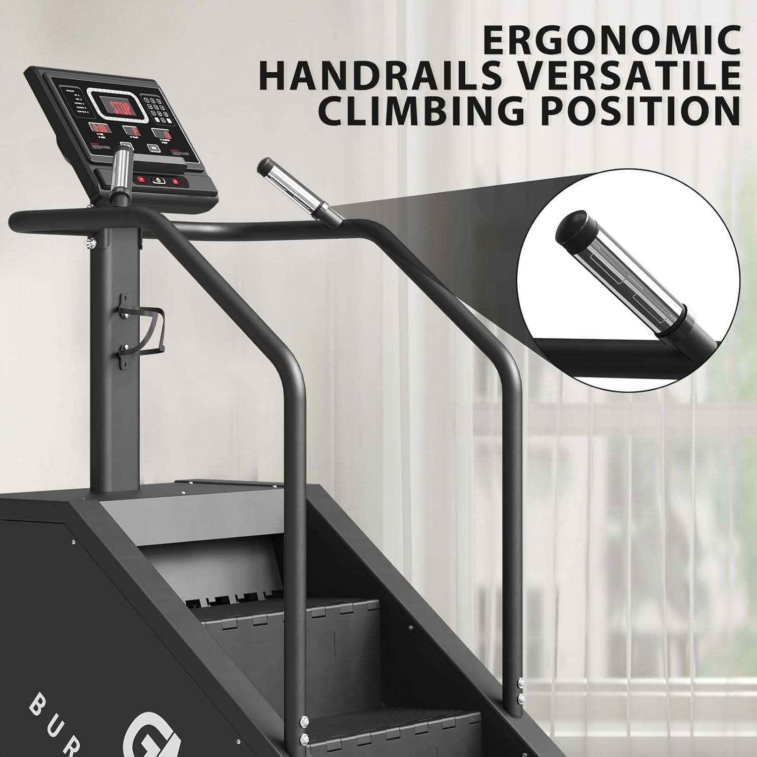 Blue Stair Stepper Exercise Machine with LED Screen, 15 Resistance Levels H325