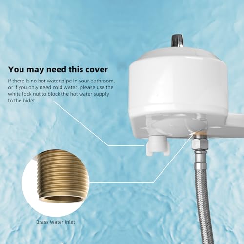 Black Non-Electric Mechanical Bidet Toilet Seat Attachment with Dual Nozzle J925923