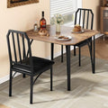 Rustic Brown 3 Piece Dining Table Set with Cushion Seats D1536