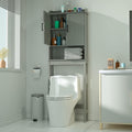 Grey Over The Toilet Storage Cabinet with Adjustable Shelf D8160