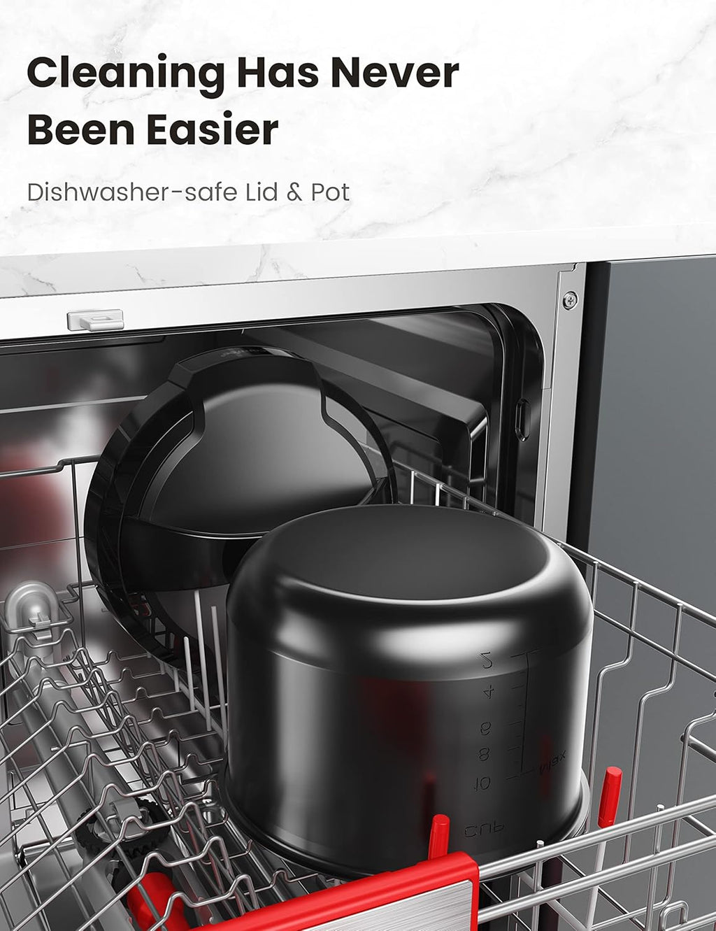 6 Quart Black Electric Pressure Cooker D4853