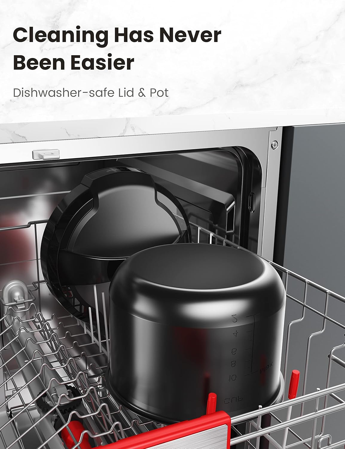 6 Quart Black Electric Pressure Cooker D4853