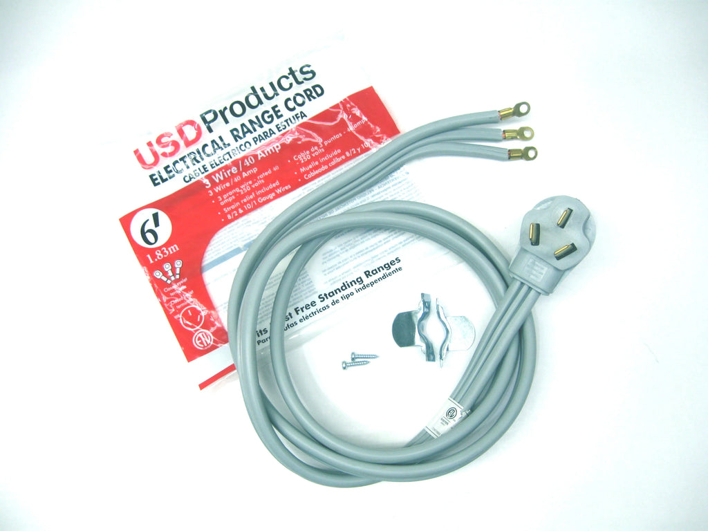 40 Amp 6' Foot Electric Range Oven Power Cord S79093