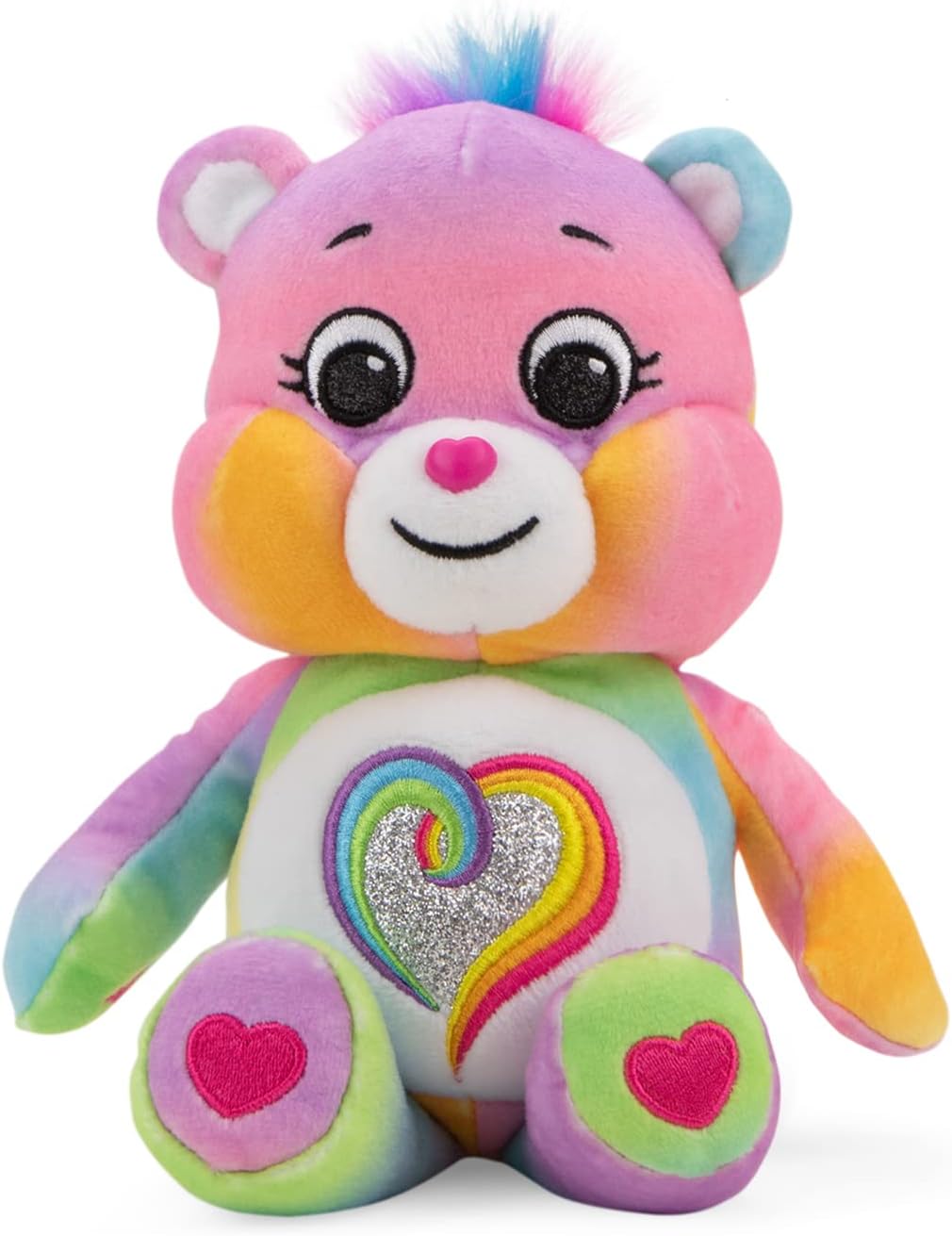 9" Tie Dye Glitter Plush Stuffed Animal S67434