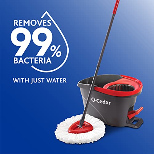 Microfiber Spin Mop, Red, Gray H946573