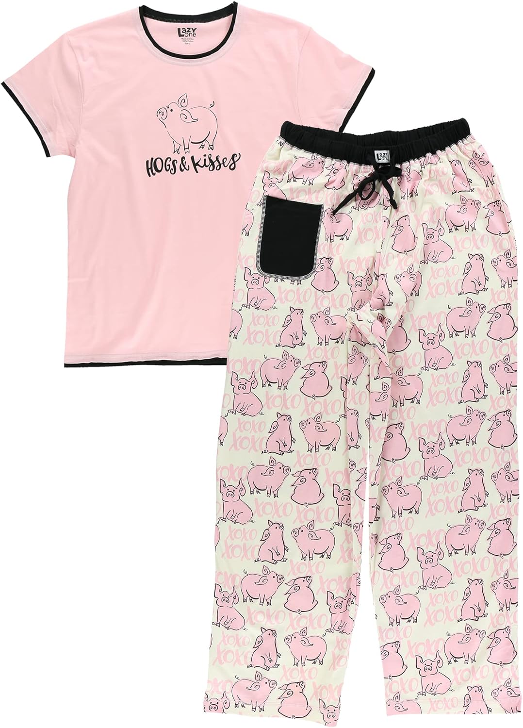 Women's Short Sleeve Pajama Set Y664