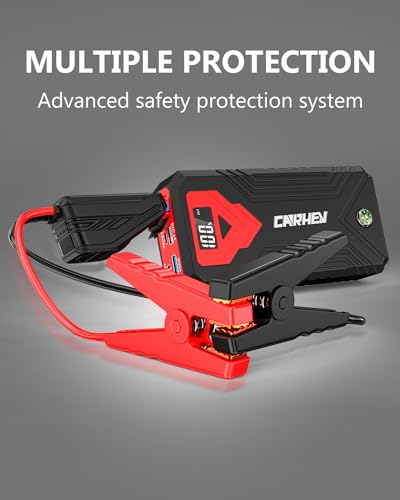 24000mAh 12V Jump Starter with LED Light and USB QC 3.0 F43905