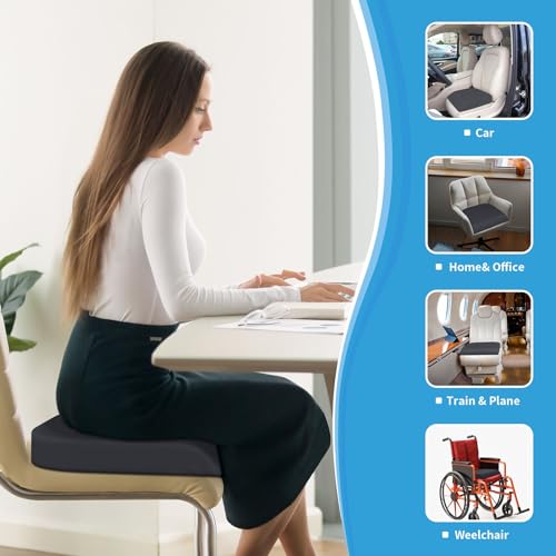 Large Seat Cushion, Soft Foam Cushion, Non-Slip Chair Pad (Grey) L906848