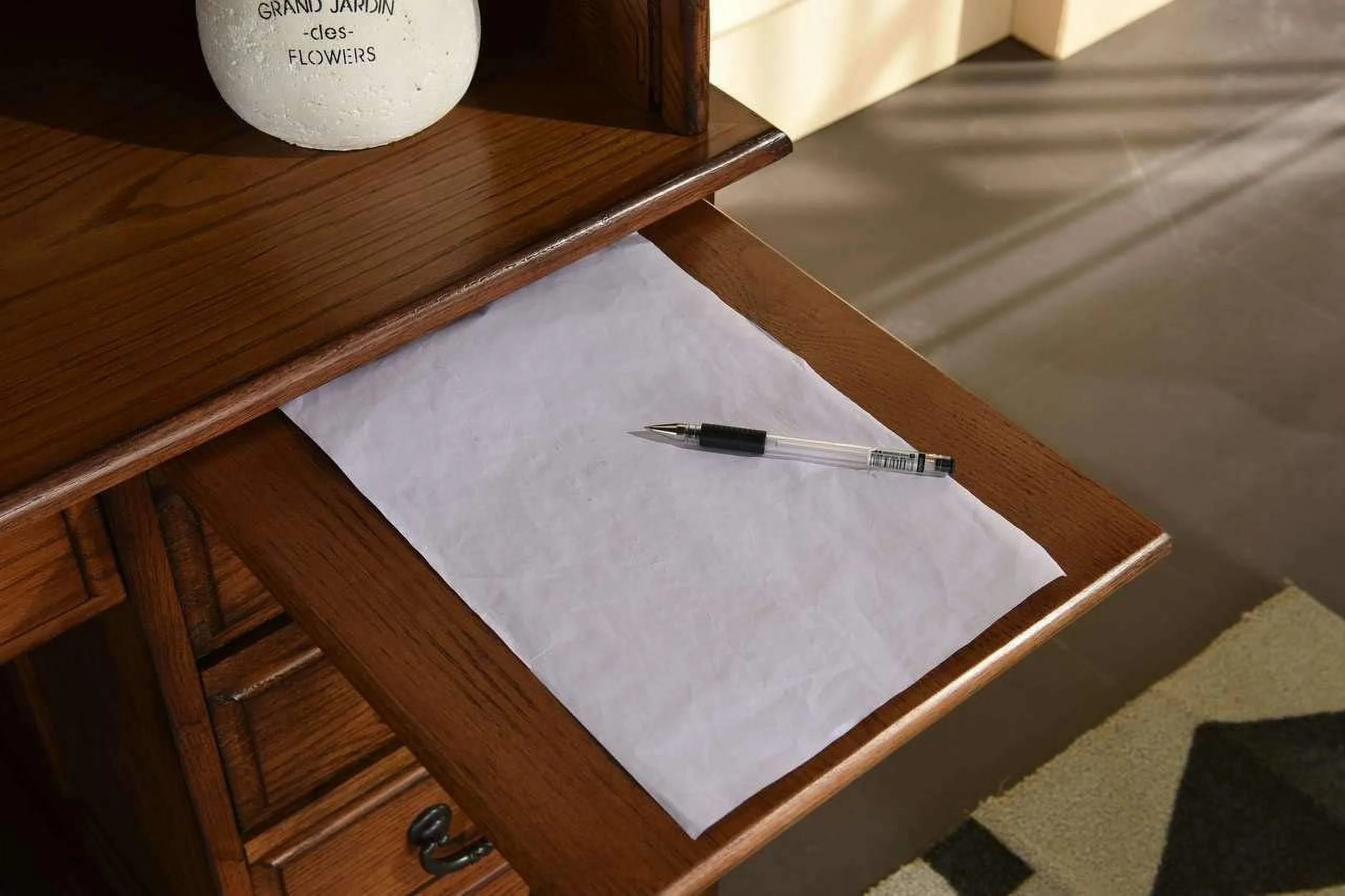 54 Inch Solid Oak Wood Rolltop Desk G703573
