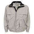 Men's Microfiber Contrast Color Jacket with Storm Flap Q61430