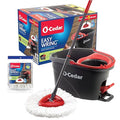 Microfiber Spin Mop, Red, Gray H946573