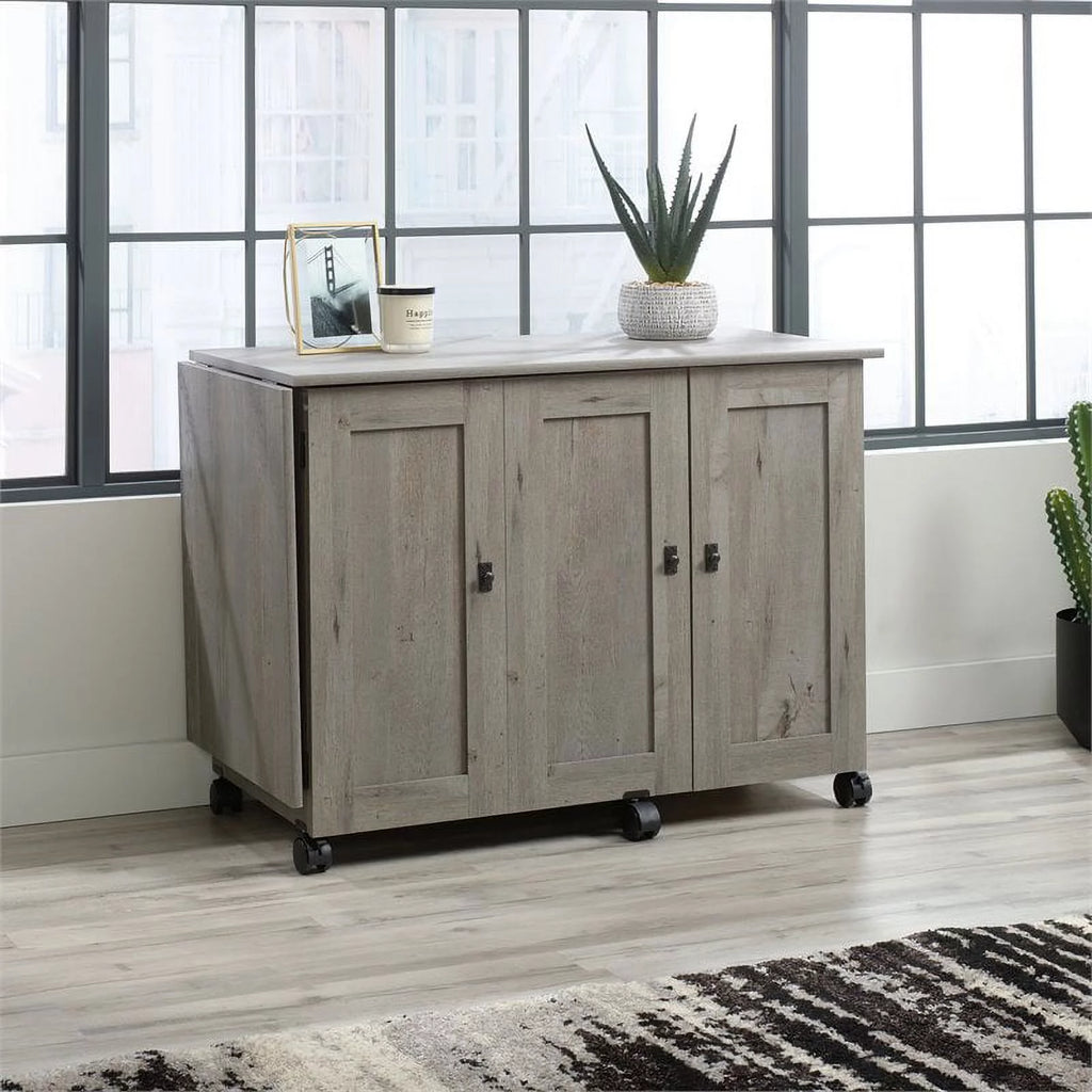 Contemporary Engineered Wood Sewing Craft Table in Oak Z629