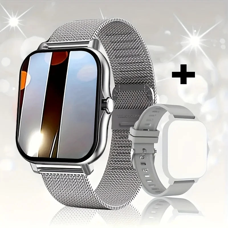 1.69inch Full Touch Screen Smart Watch With Heart Rate Fitness Tracker BT Call E666