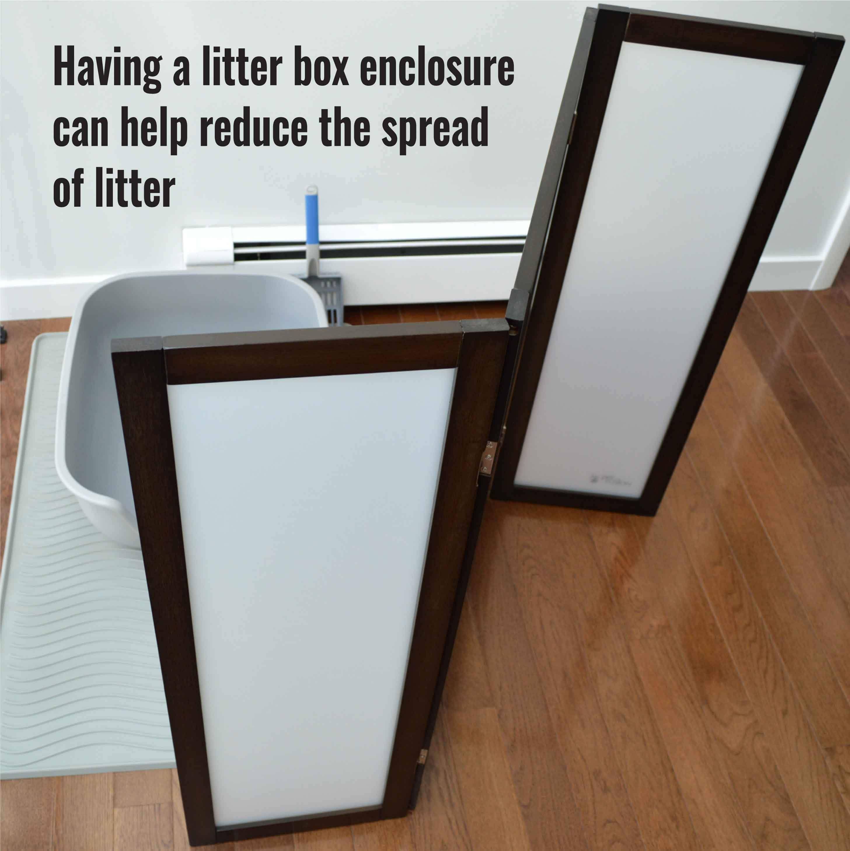 Cloud White Litter Box Privacy Screen U6464