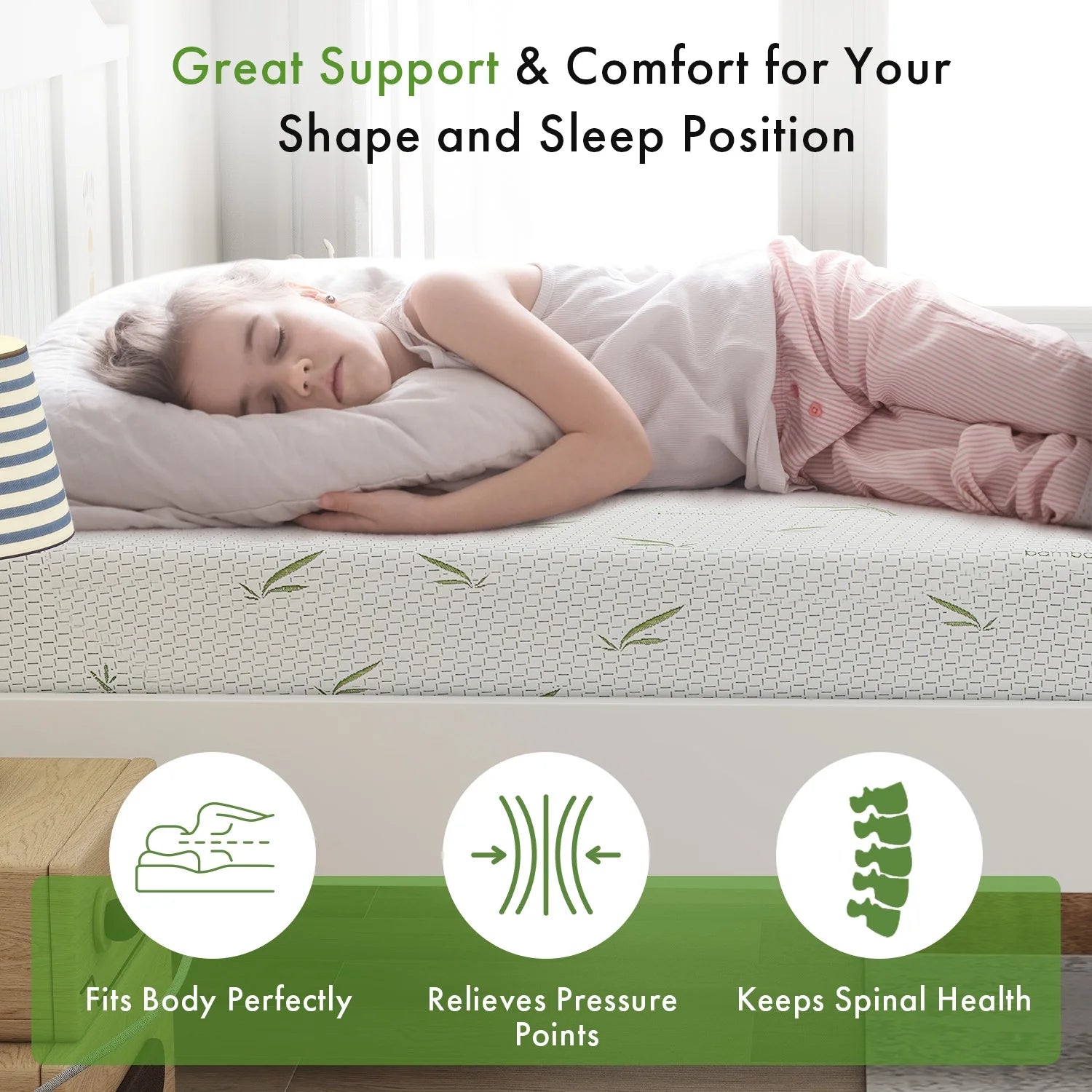 6 inch Memory Foam Mattress with Bamboo Cover H66108
