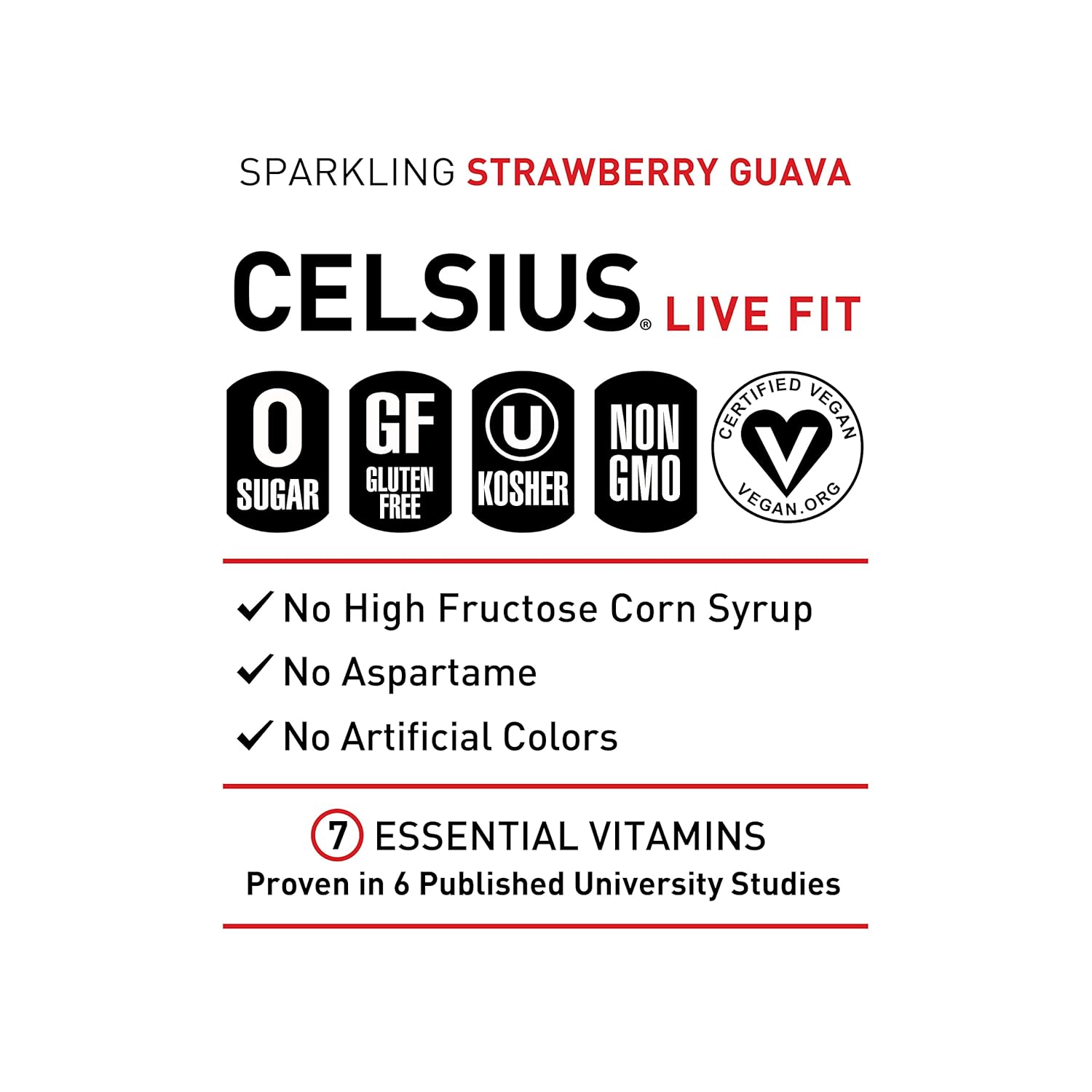 Strawberry Guava Energy Drink, 12 Fl Oz (Pack of 24) A551