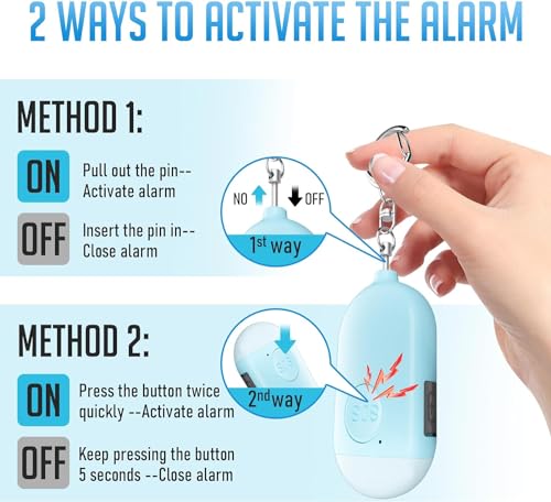 3 Pack Personal Alarm with LED Flashlight W72837