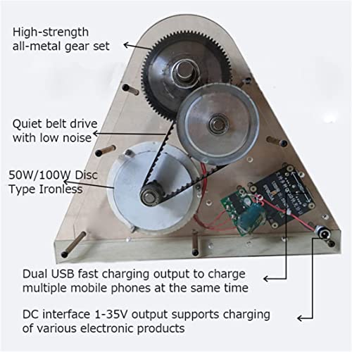 100W Hand Crank and Foot Pedal Power Generator with USB Interface A241998