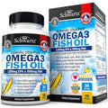 2250mg EPA DHA Omega 3 Fish Oil Supplement, Burpless Lemon Flavor, 180 Softgels L451