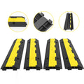 4 Packs 2 Channels Rubber Cable Protector Ramp A2267