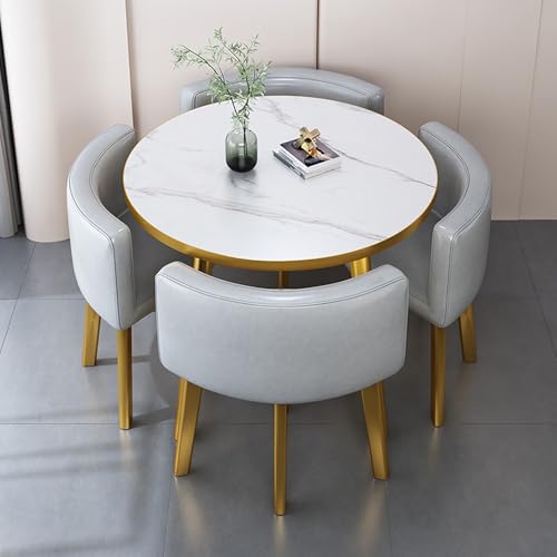 Round Kitchen Table and Chairs Set for 4 I6449