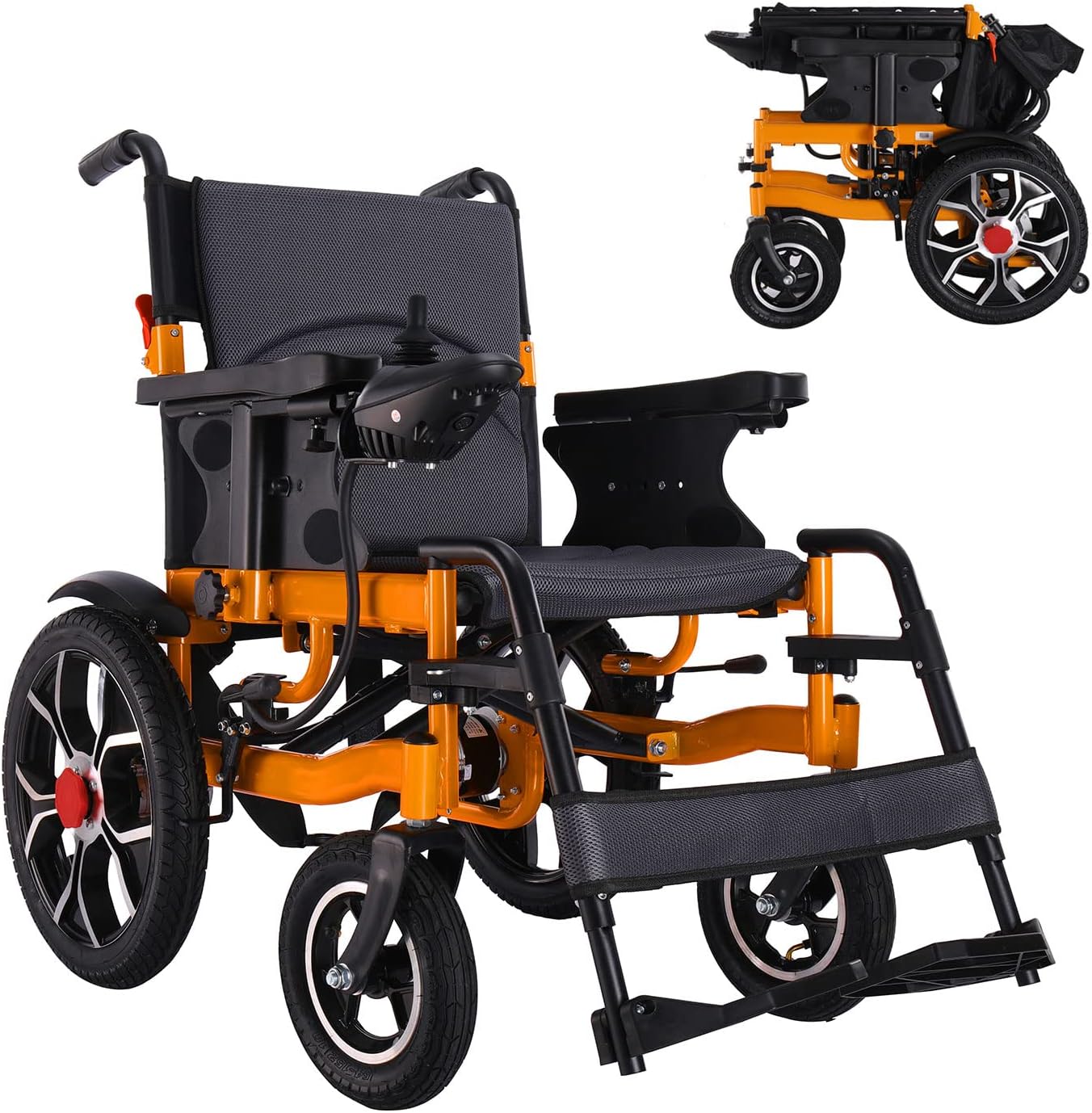 Lightweight Folding Electric Wheelchair with 20in Seat, All Terrain Power Wheelchair B60713