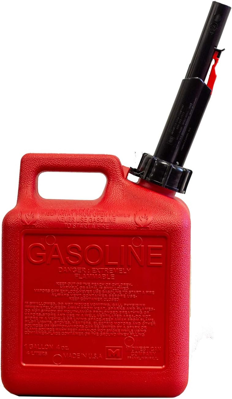 1 Gallon Gasoline Can with Auto Shut Off Spout X1415