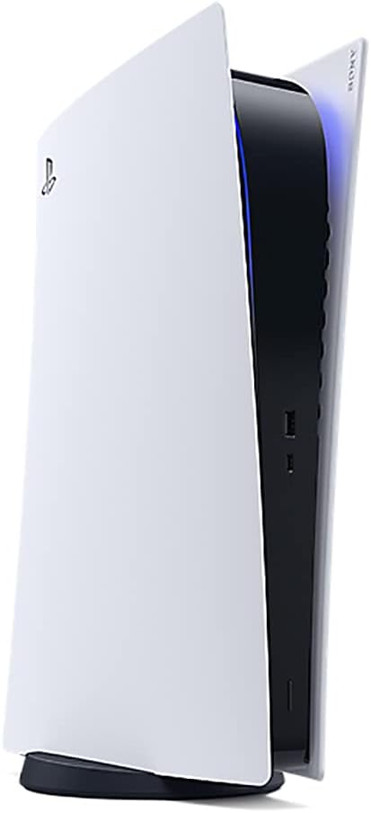 White PlayStation 5 Digital Edition Gaming Console with Wireless Controller Q7392