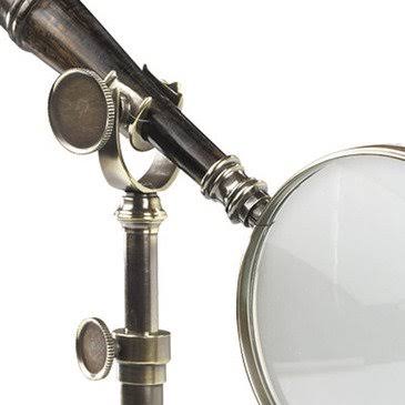 Bronzed Magnifying Glass with Stand D964