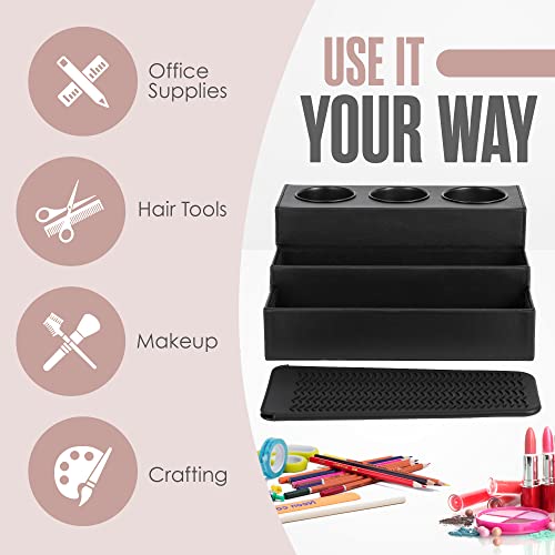 Hair Tool Organizer, 12” x 10.5”, 3 Tier, Silicone Mat D1826